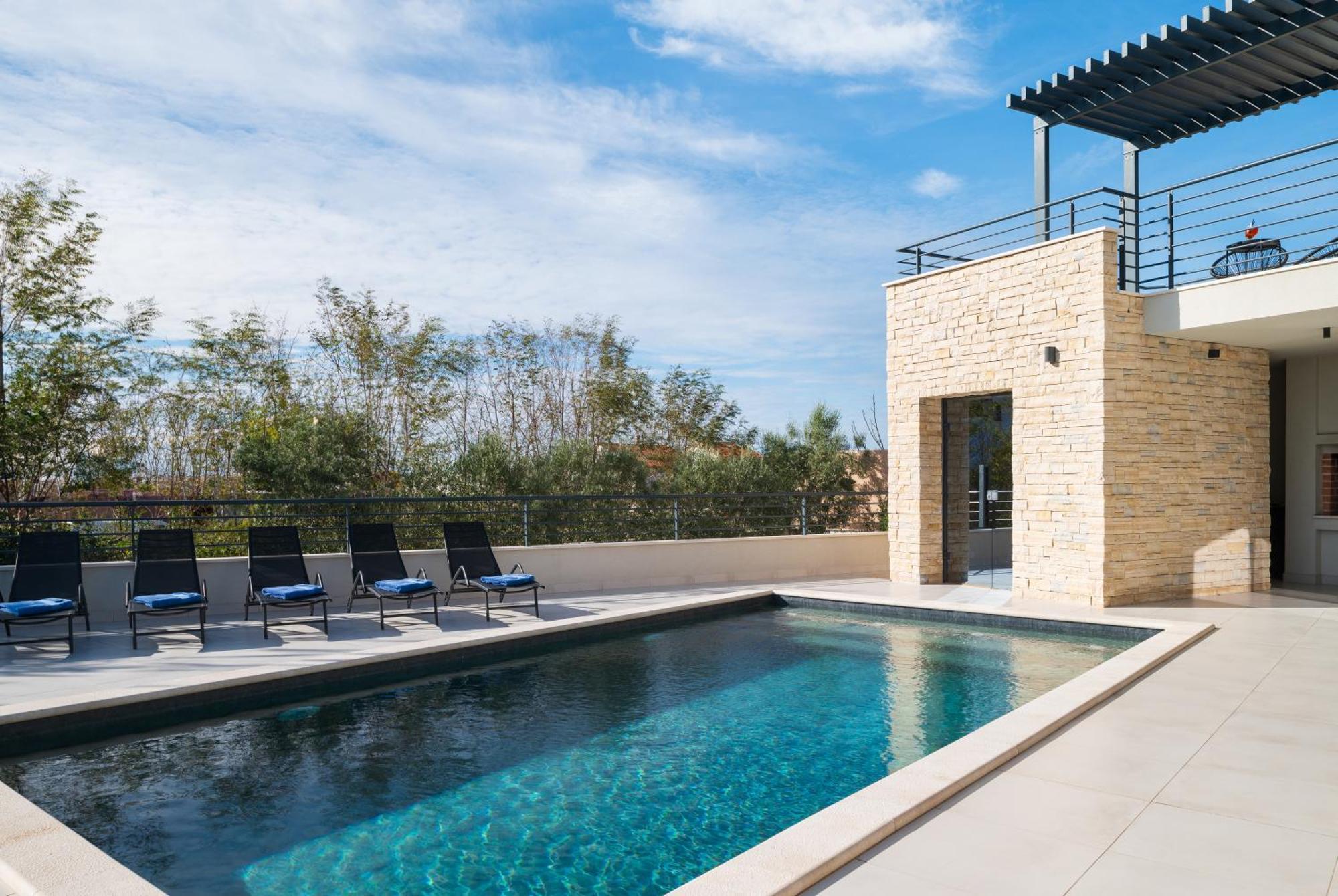 Villa Roca With Heated Pool And Sauna Privlaka  Exterior photo