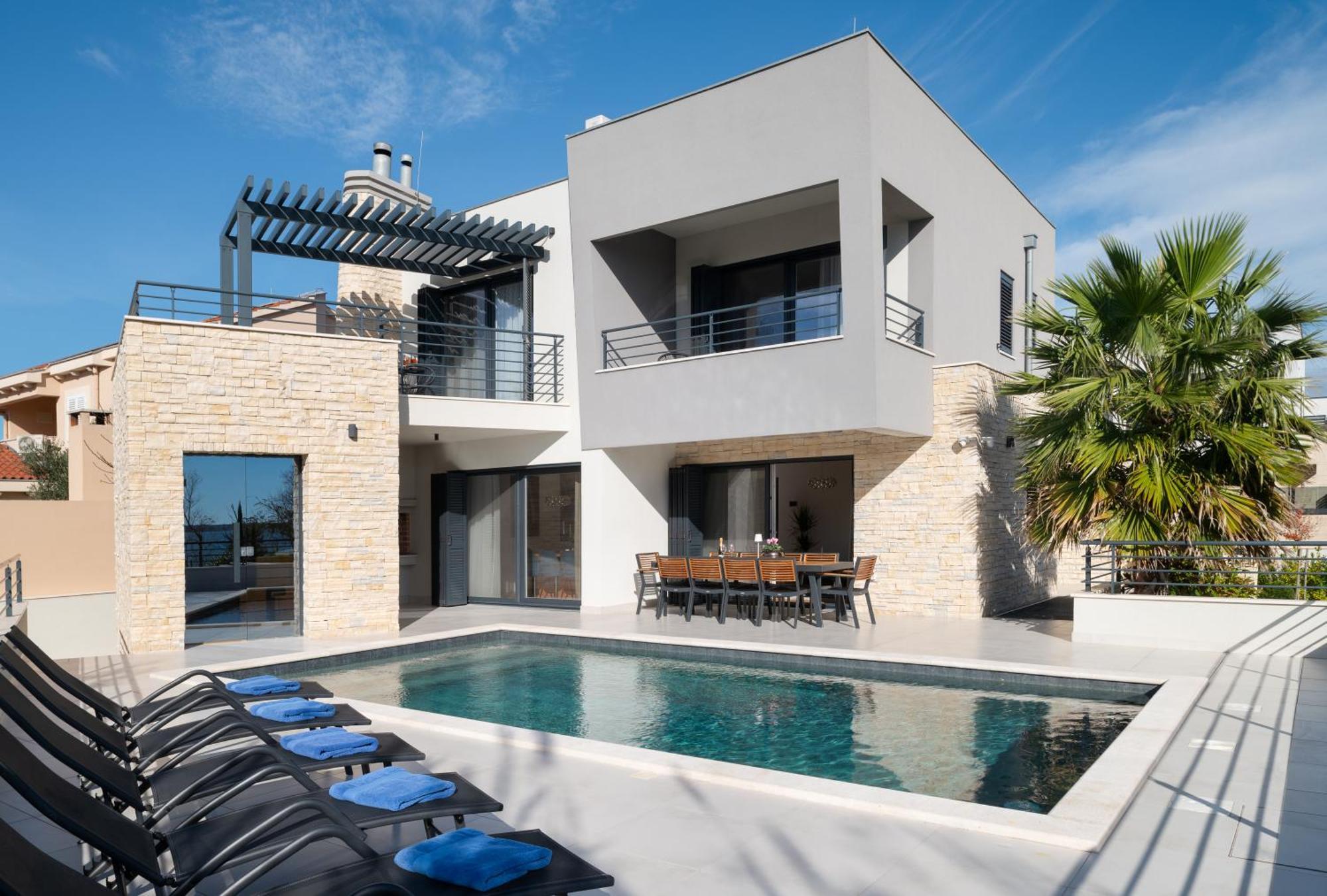 Villa Roca With Heated Pool And Sauna Privlaka  Exterior photo