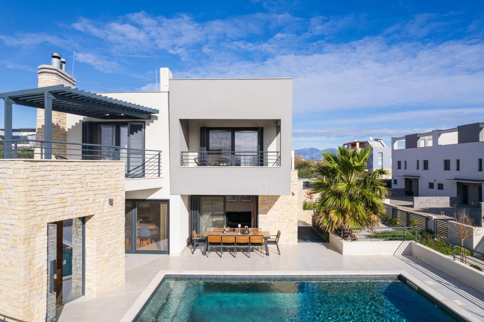 Villa Roca With Heated Pool And Sauna Privlaka  Exterior photo