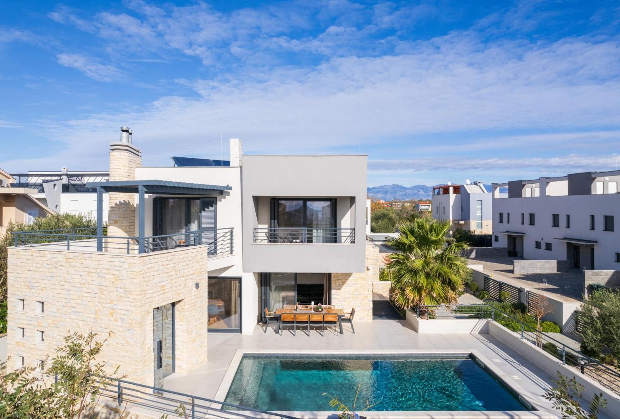 Villa Roca With Heated Pool And Sauna Privlaka  Exterior photo